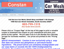 Tablet Screenshot of constancarwash.com